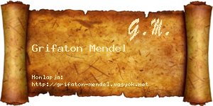 Grifaton Mendel névjegykártya